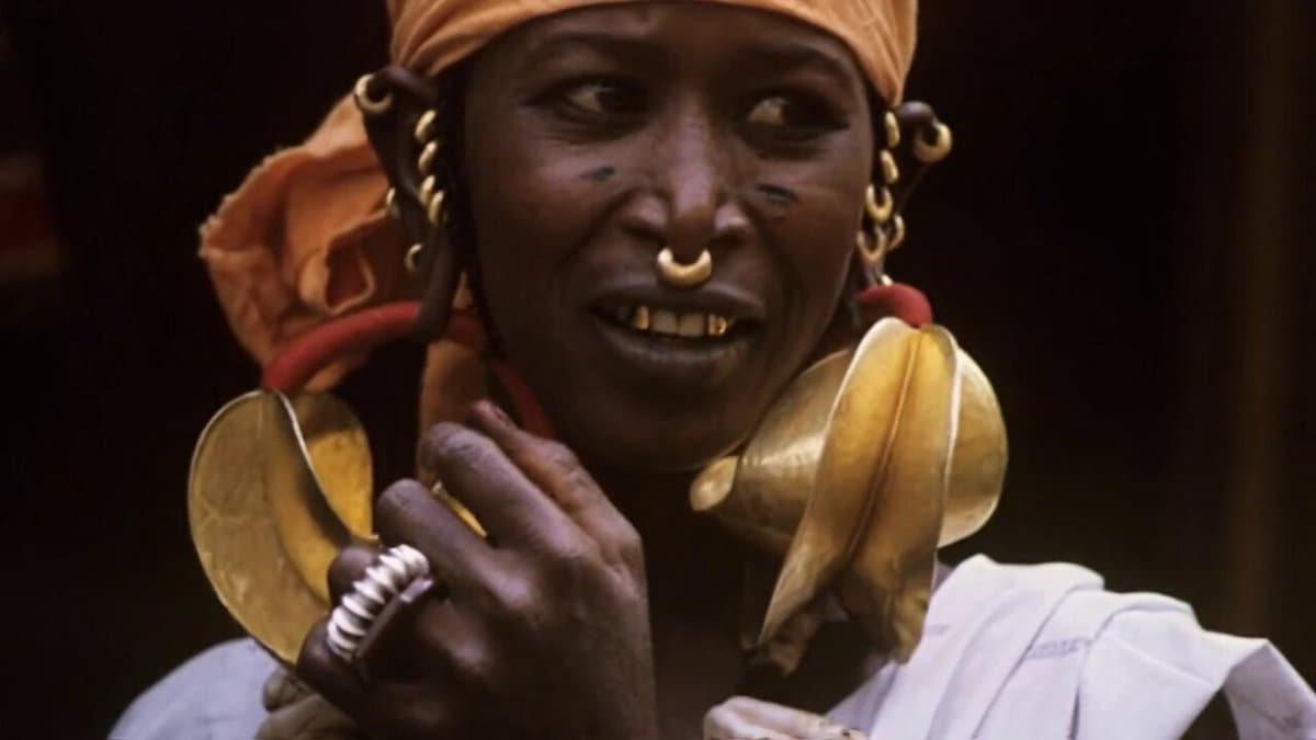 African woman with traditional jewelry